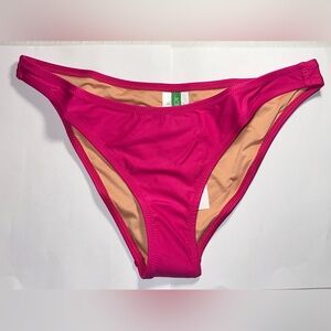 J. Crew Bikini Bottom Womens Size Small Pink Heritage 1989 High Leg Mid Rise New